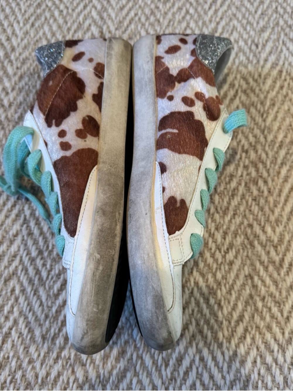 Golden Goose White Leather Low-Top Sneakers, Pink Star, Cow Hide - Picture 3 of 6